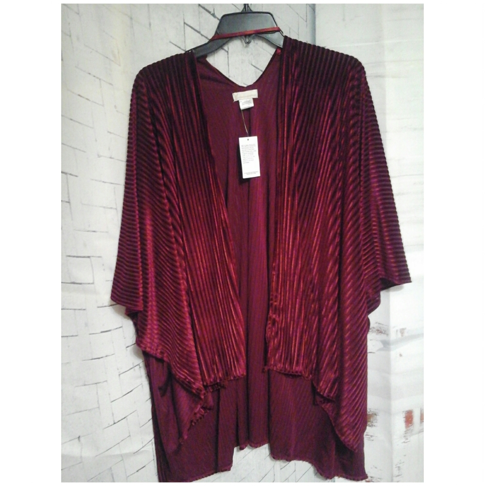 Kimono NWT Burgundy an Sheer One Size Fits All